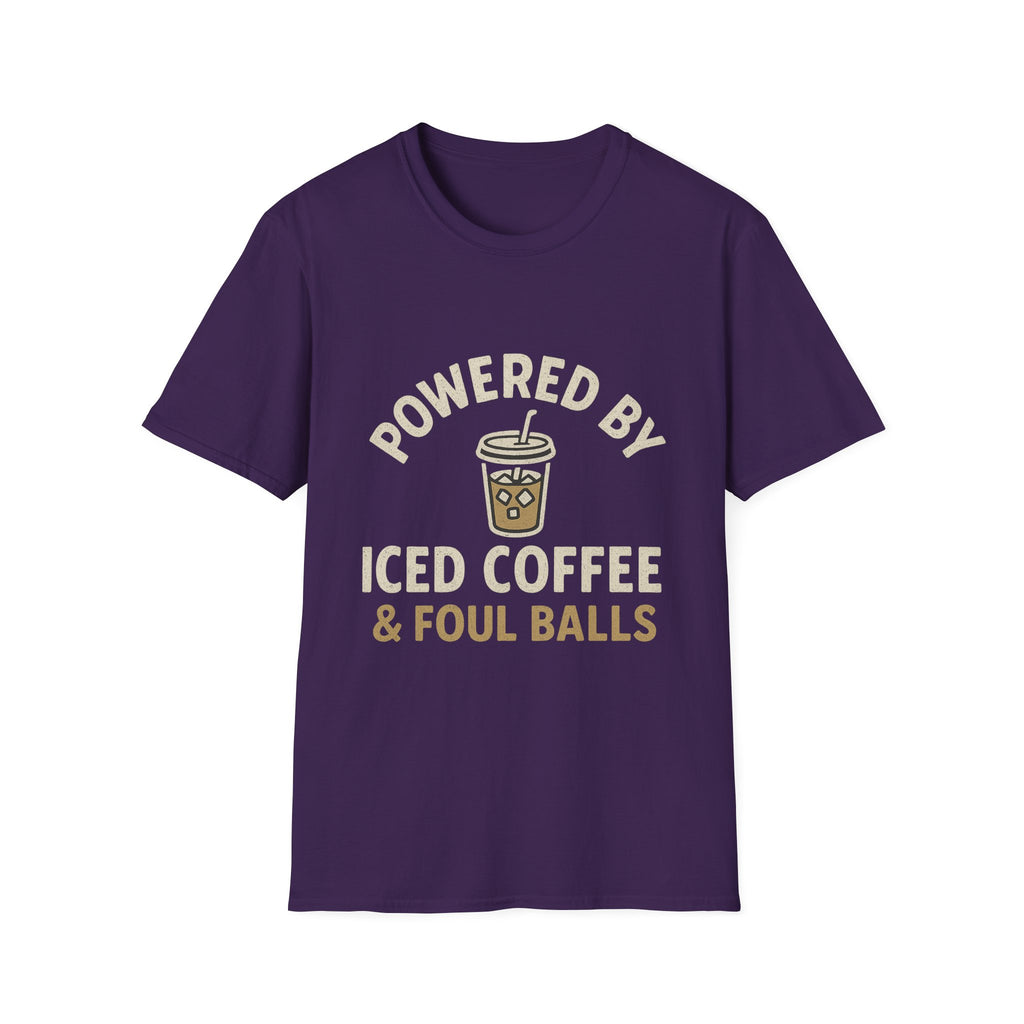 Powered By Iced Coffee & Foul Balls T-Shirt