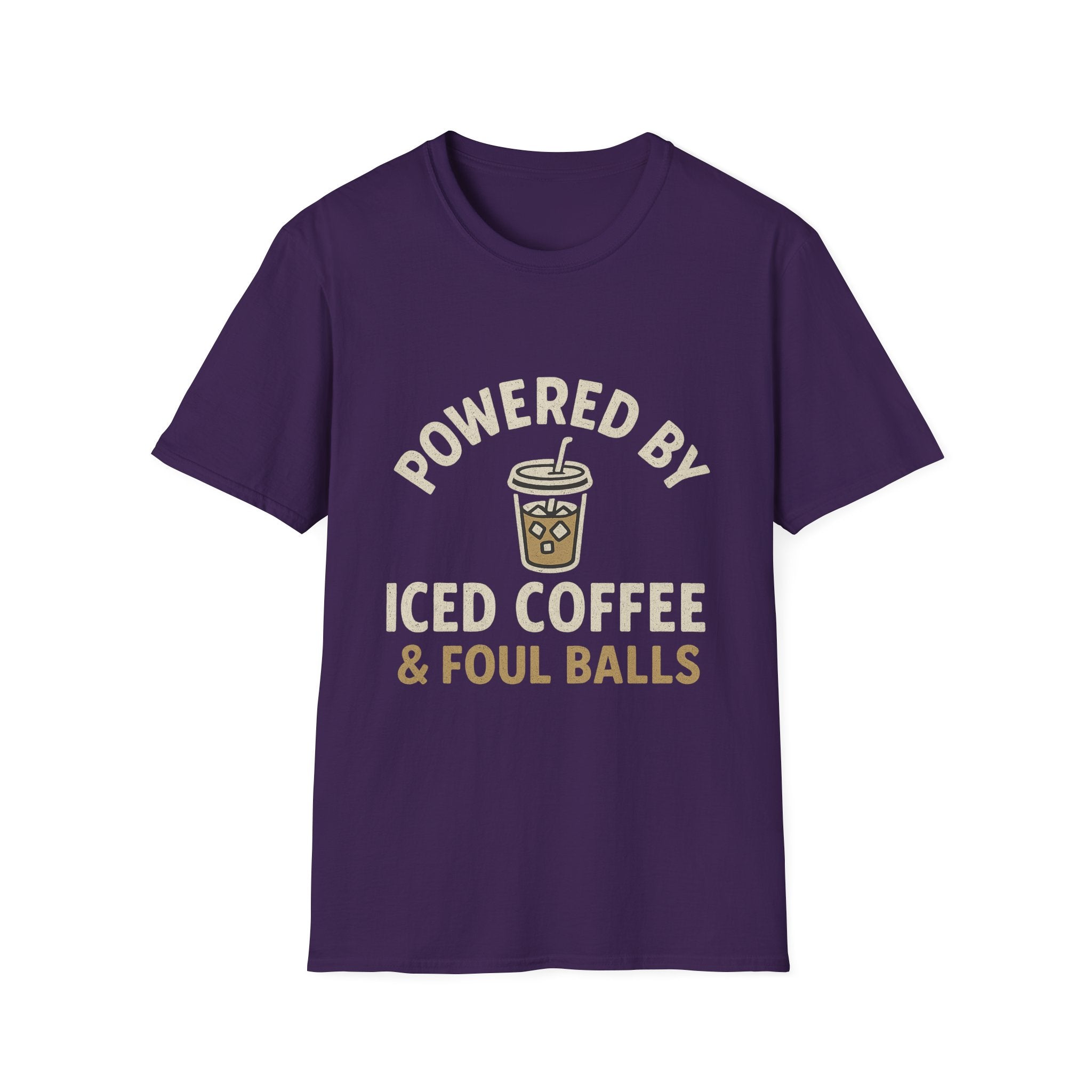 Powered By Iced Coffee & Foul Balls T-Shirt