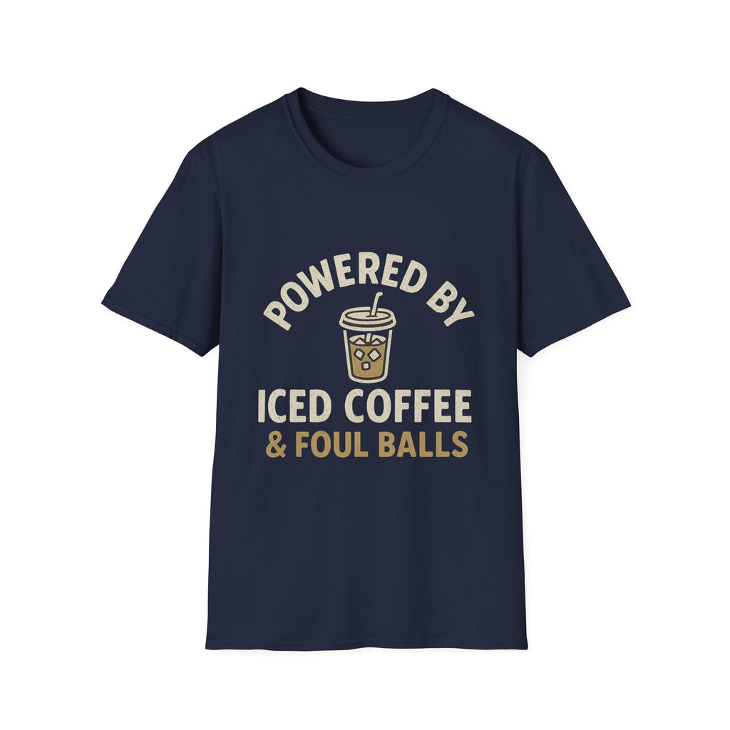 Powered By Iced Coffee & Foul Balls T-Shirt
