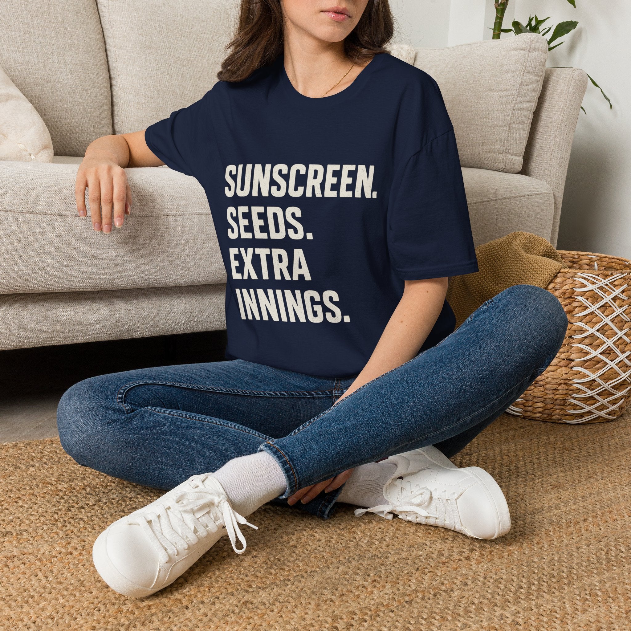 Sunscreen. Seeds. Extra Innings T-Shirt