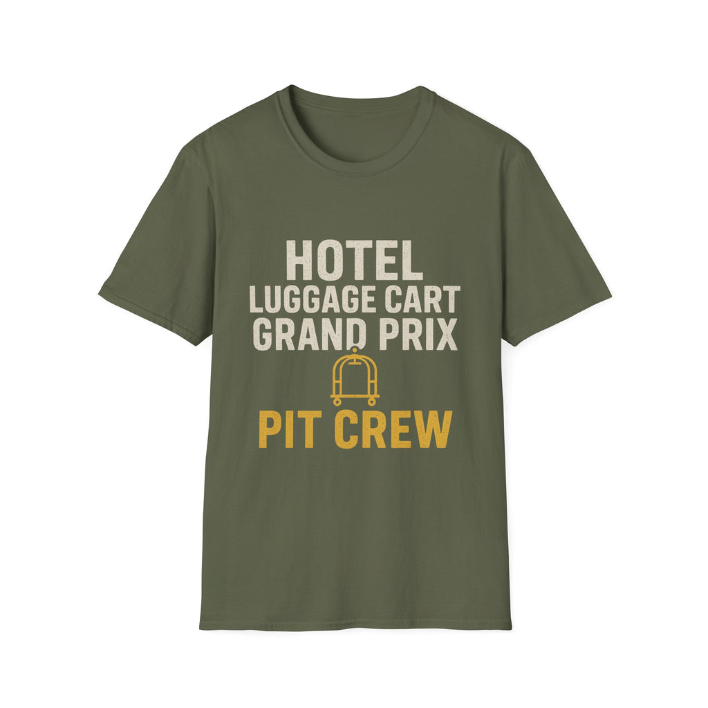 Hotel Luggage Cart Grand Prix: Pit Crew T-Shirt