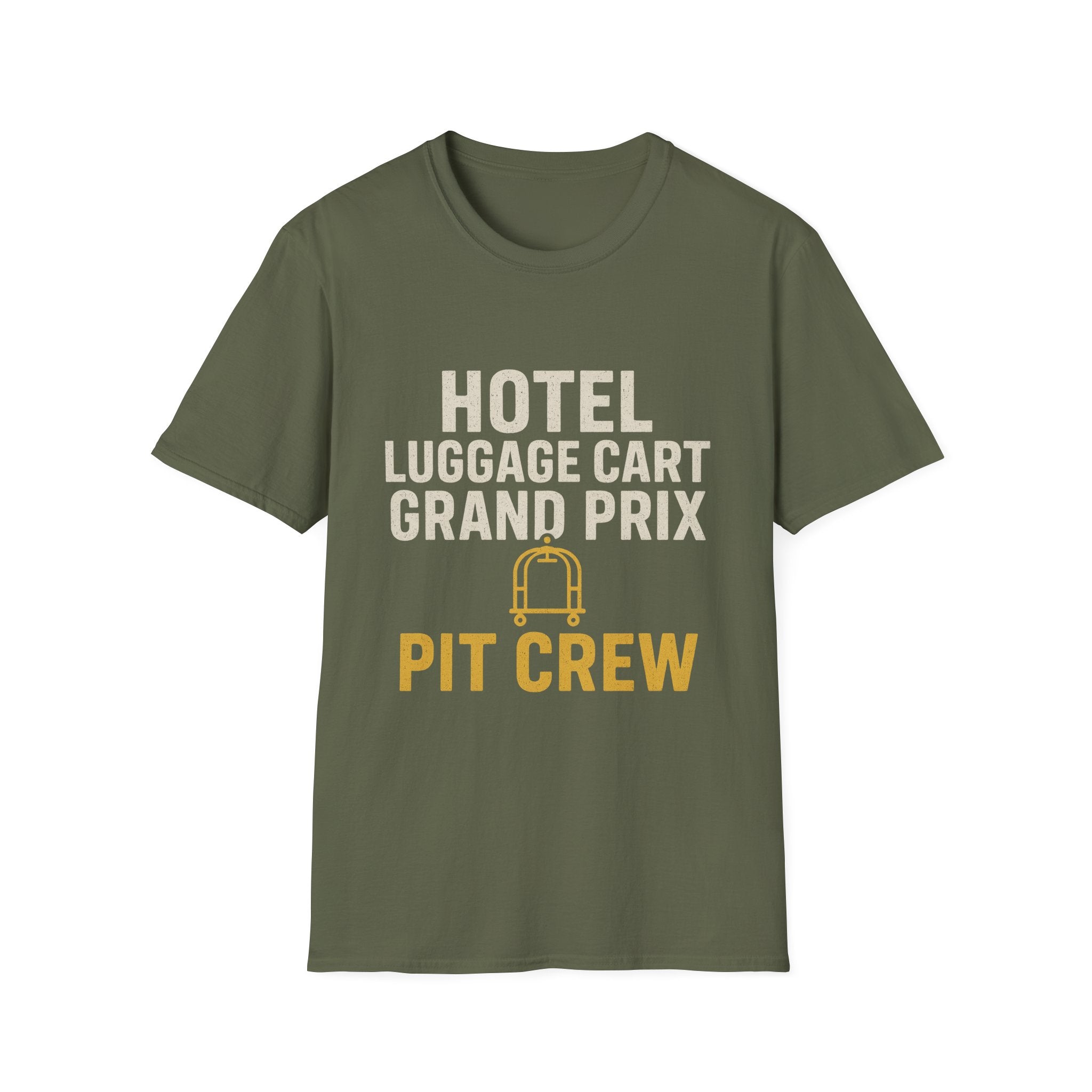 Hotel Luggage Cart Grand Prix: Pit Crew T-Shirt