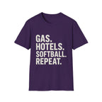 Gas. Hotels. Softball. Repeat T-Shirt