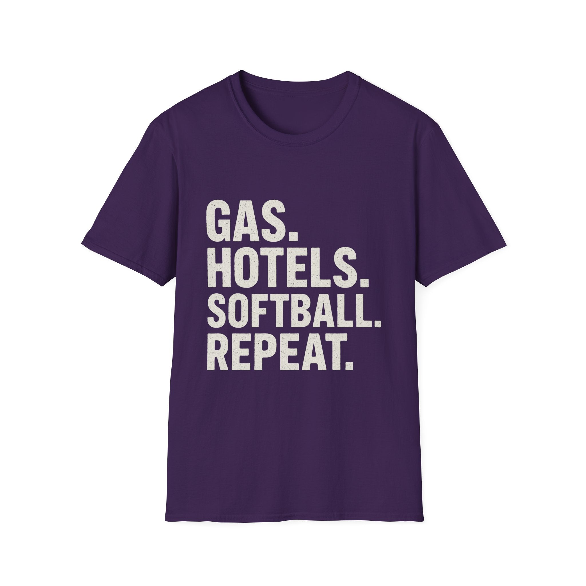 Gas. Hotels. Softball. Repeat T-Shirt