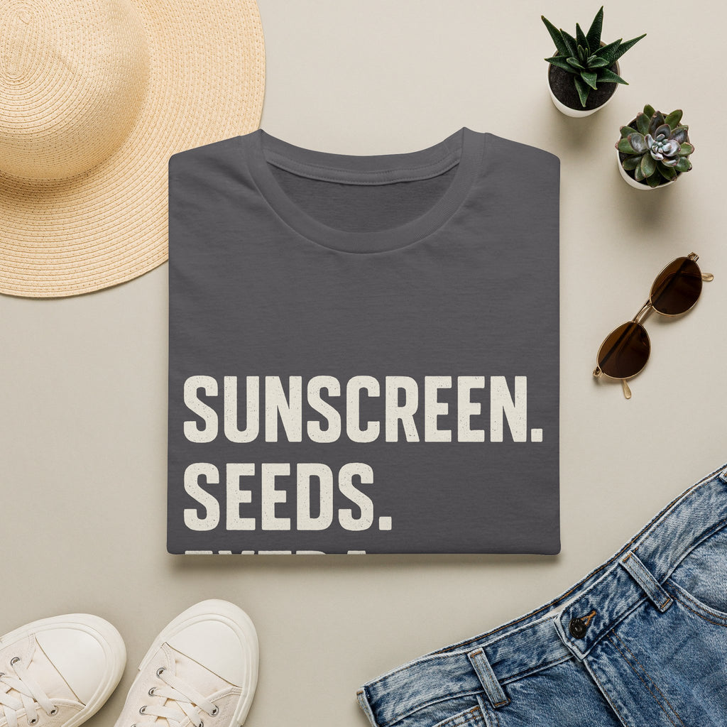 Sunscreen. Seeds. Extra Innings T-Shirt