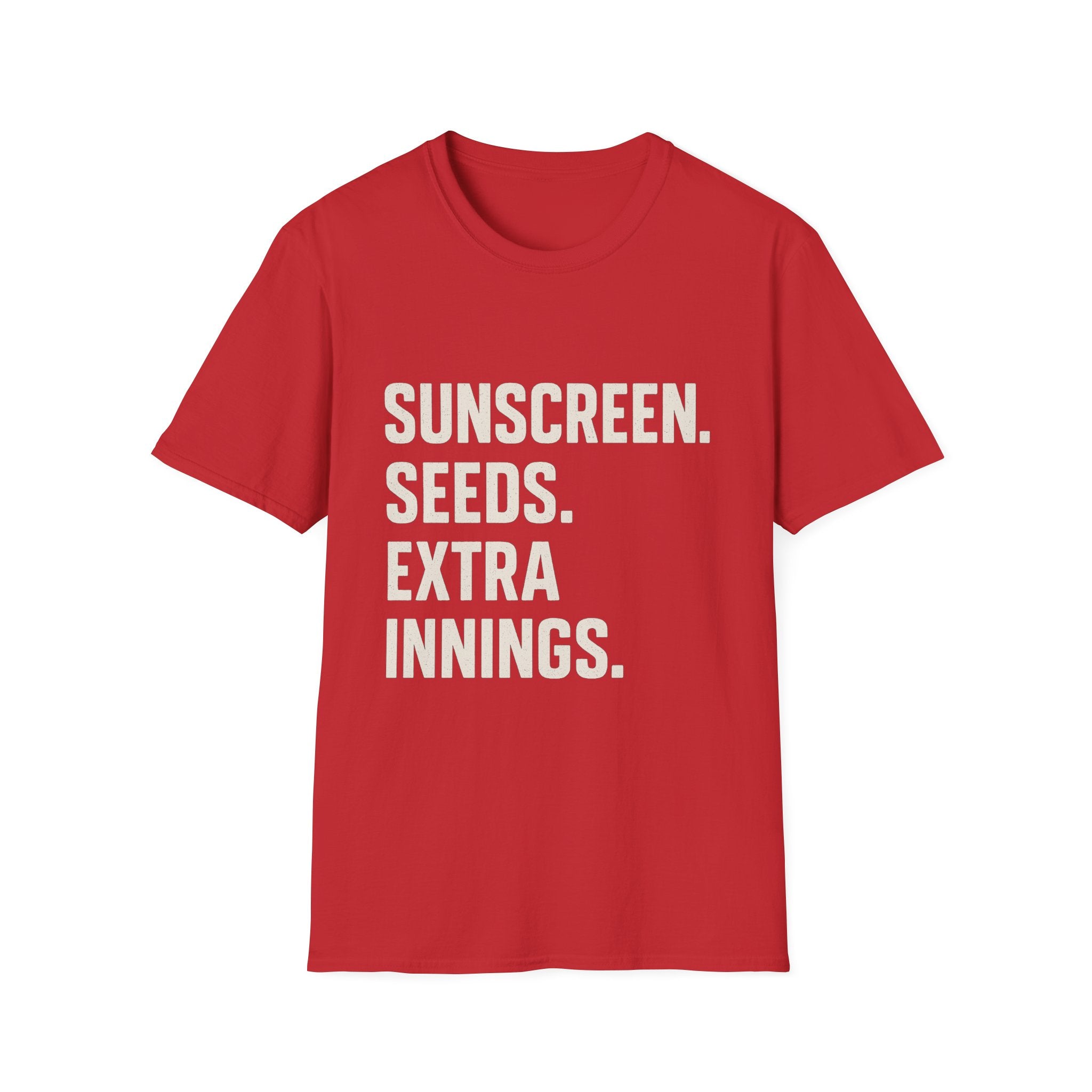 Sunscreen. Seeds. Extra Innings T-Shirt