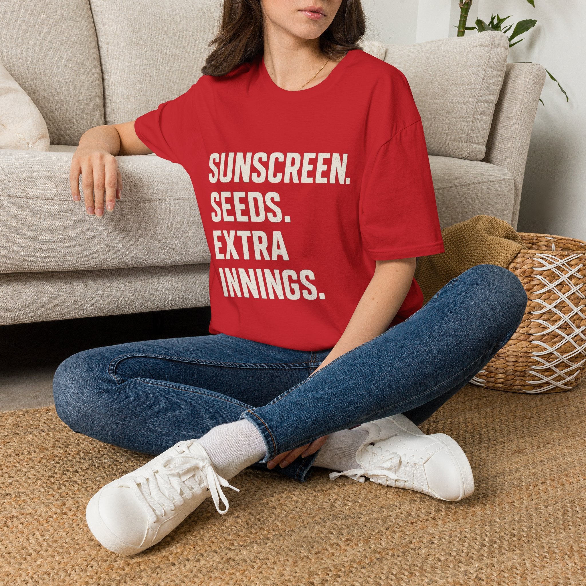Sunscreen. Seeds. Extra Innings T-Shirt