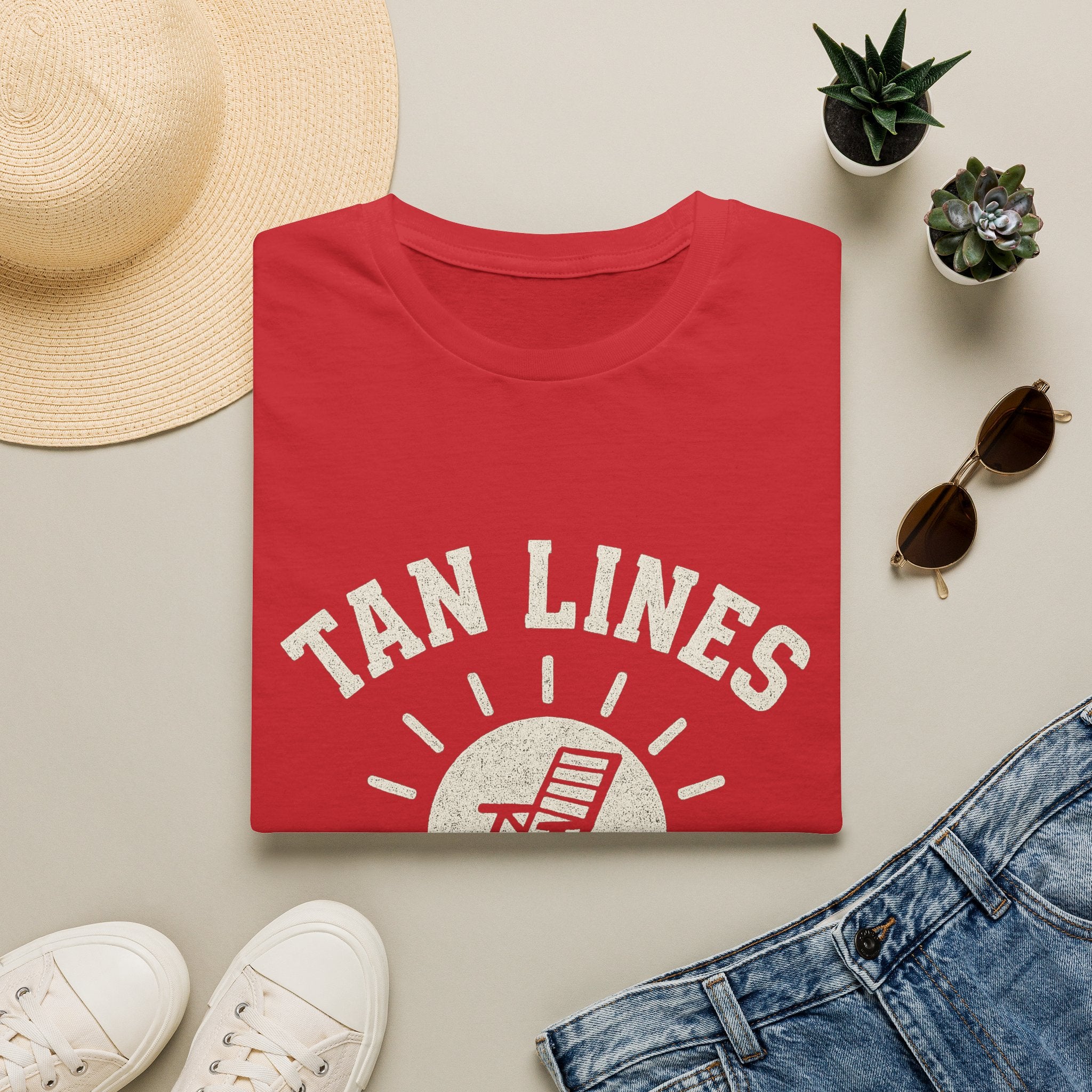 Tan Lines By Folding Chair T-Shirt
