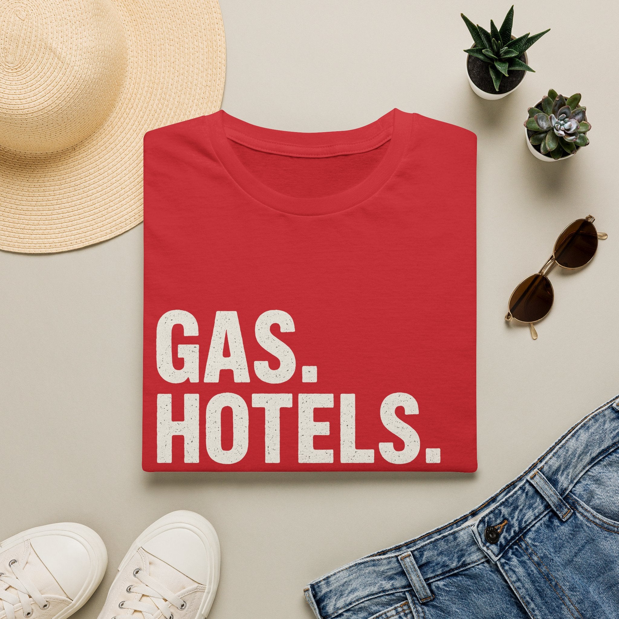 Gas. Hotels. Softball. Repeat T-Shirt