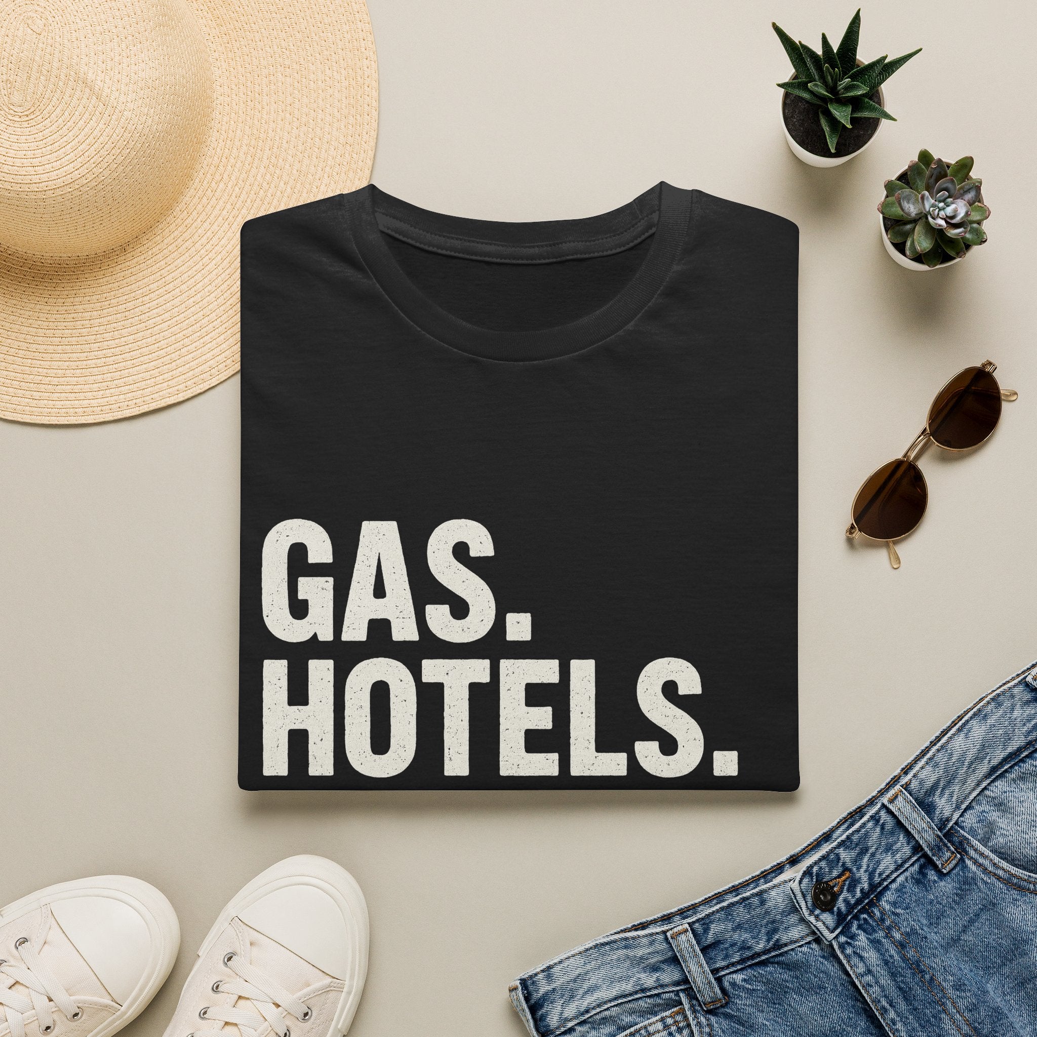 Gas. Hotels. Softball. Repeat T-Shirt