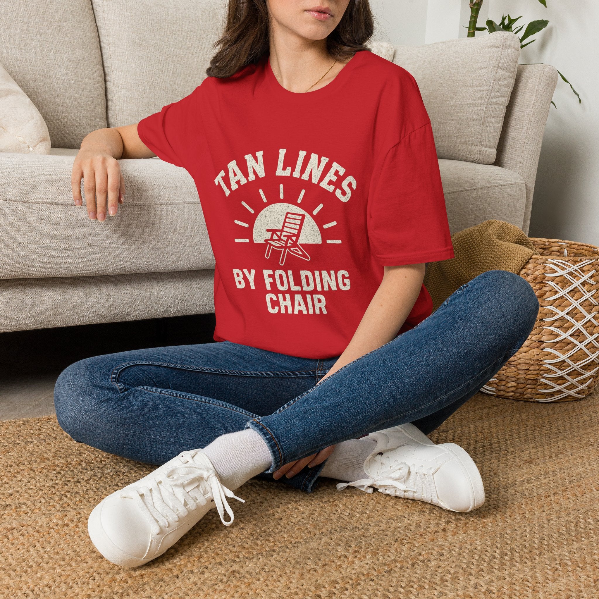 Tan Lines By Folding Chair T-Shirt