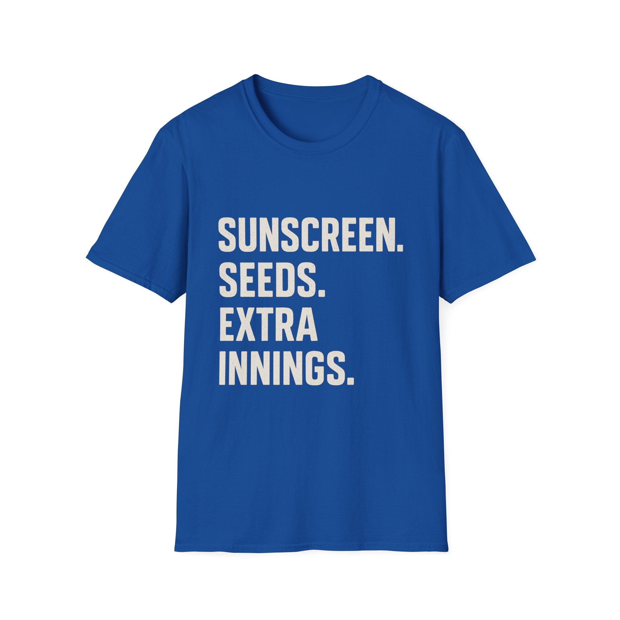 Sunscreen. Seeds. Extra Innings T-Shirt
