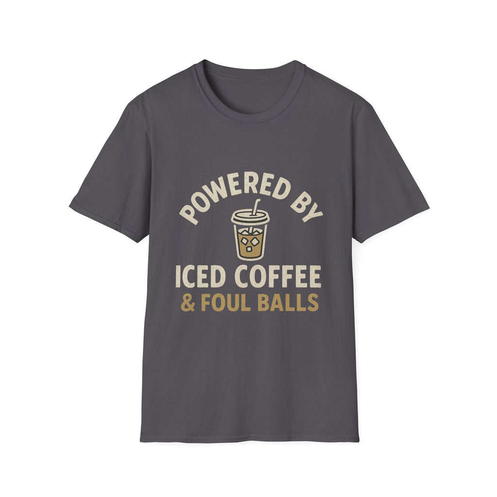 Powered By Iced Coffee & Foul Balls T-Shirt