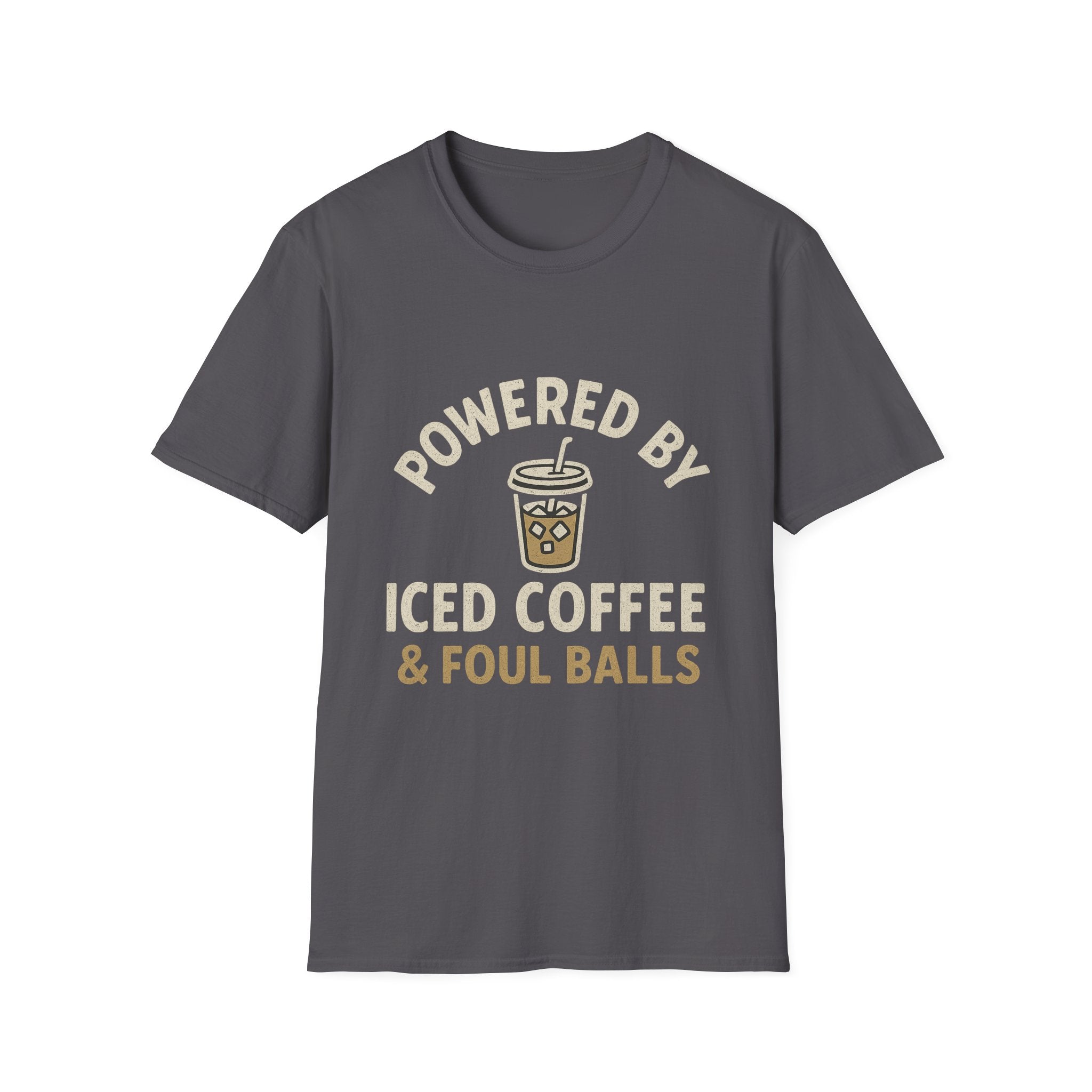 Powered By Iced Coffee & Foul Balls T-Shirt