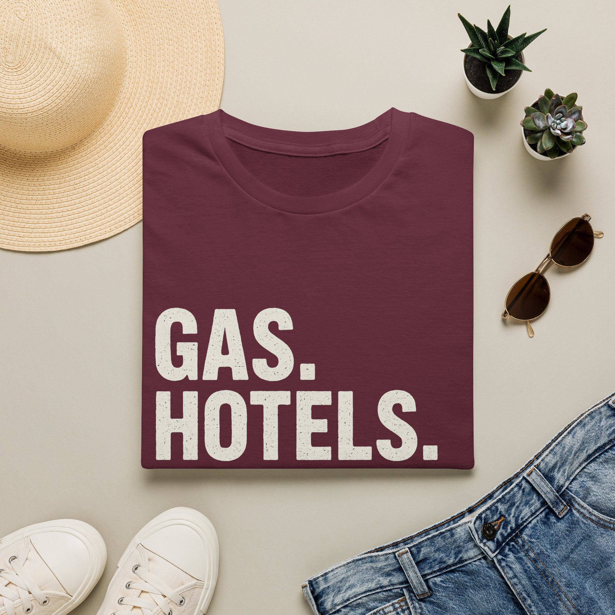 Gas. Hotels. Softball. Repeat T-Shirt