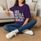 Gas. Hotels. Softball. Repeat T-Shirt