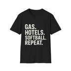 Gas. Hotels. Softball. Repeat T-Shirt