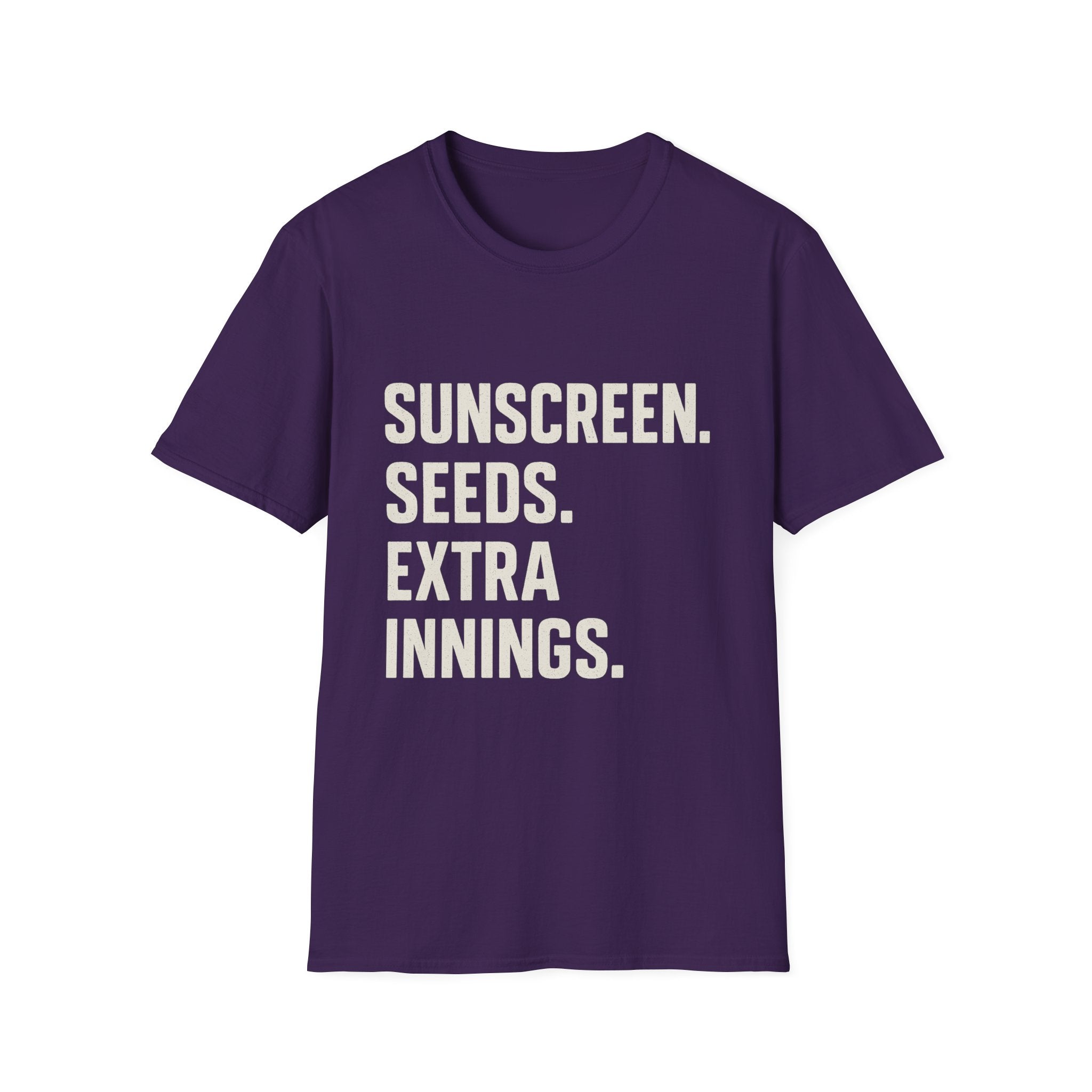 Sunscreen. Seeds. Extra Innings T-Shirt