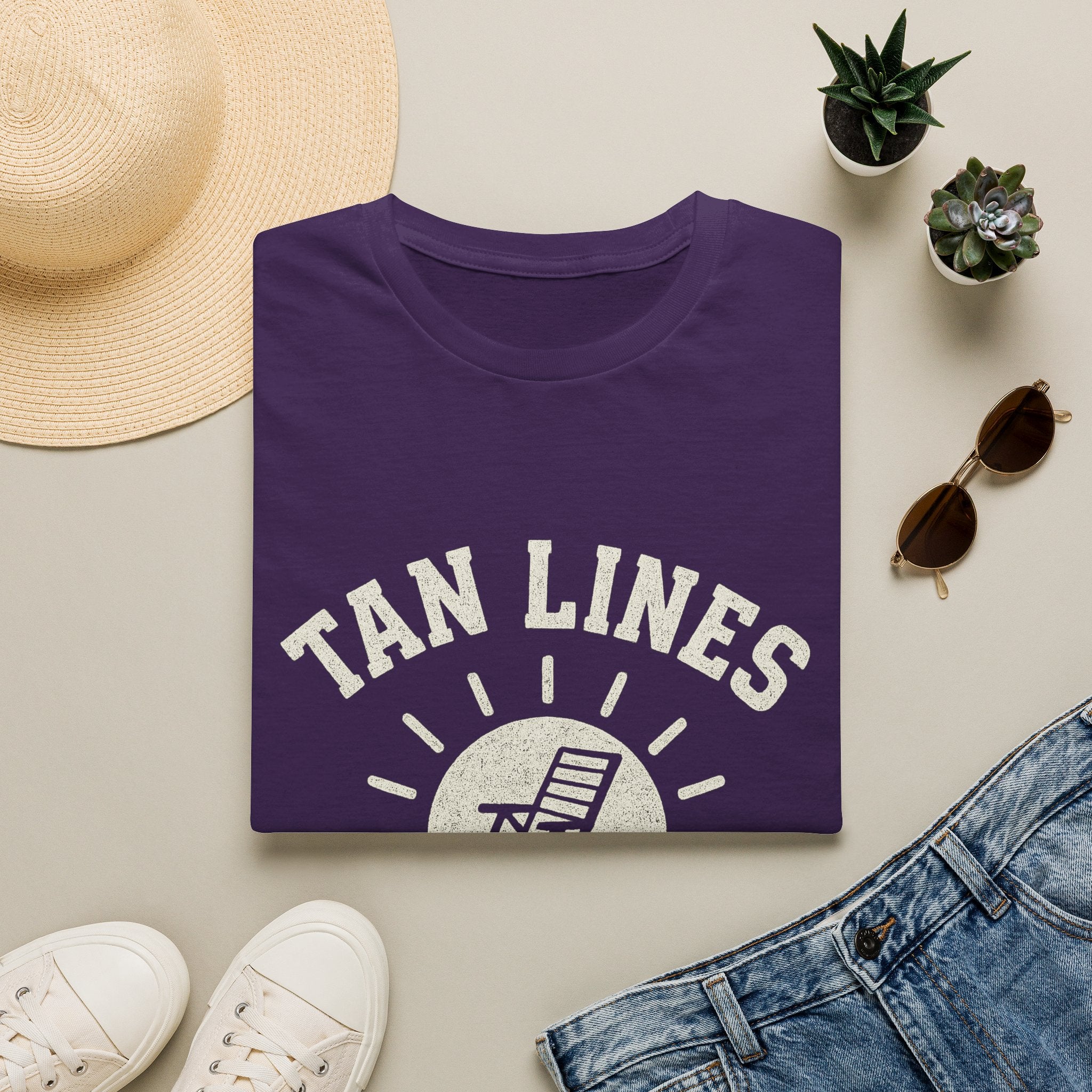 Tan Lines By Folding Chair T-Shirt