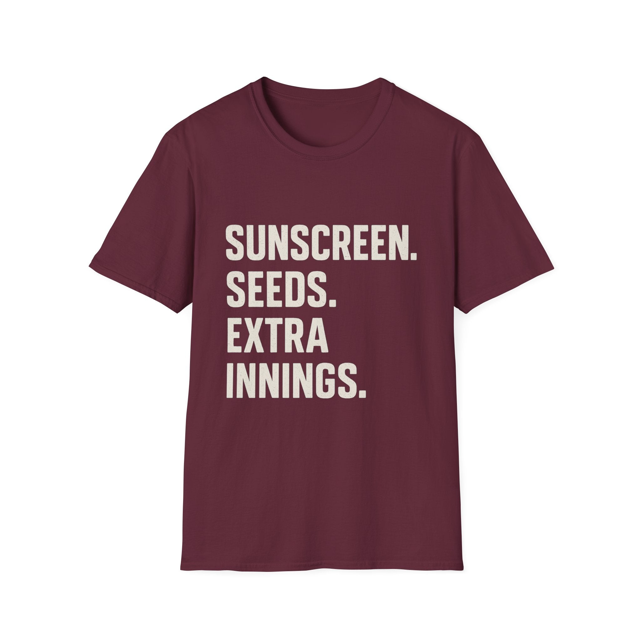 Sunscreen. Seeds. Extra Innings T-Shirt