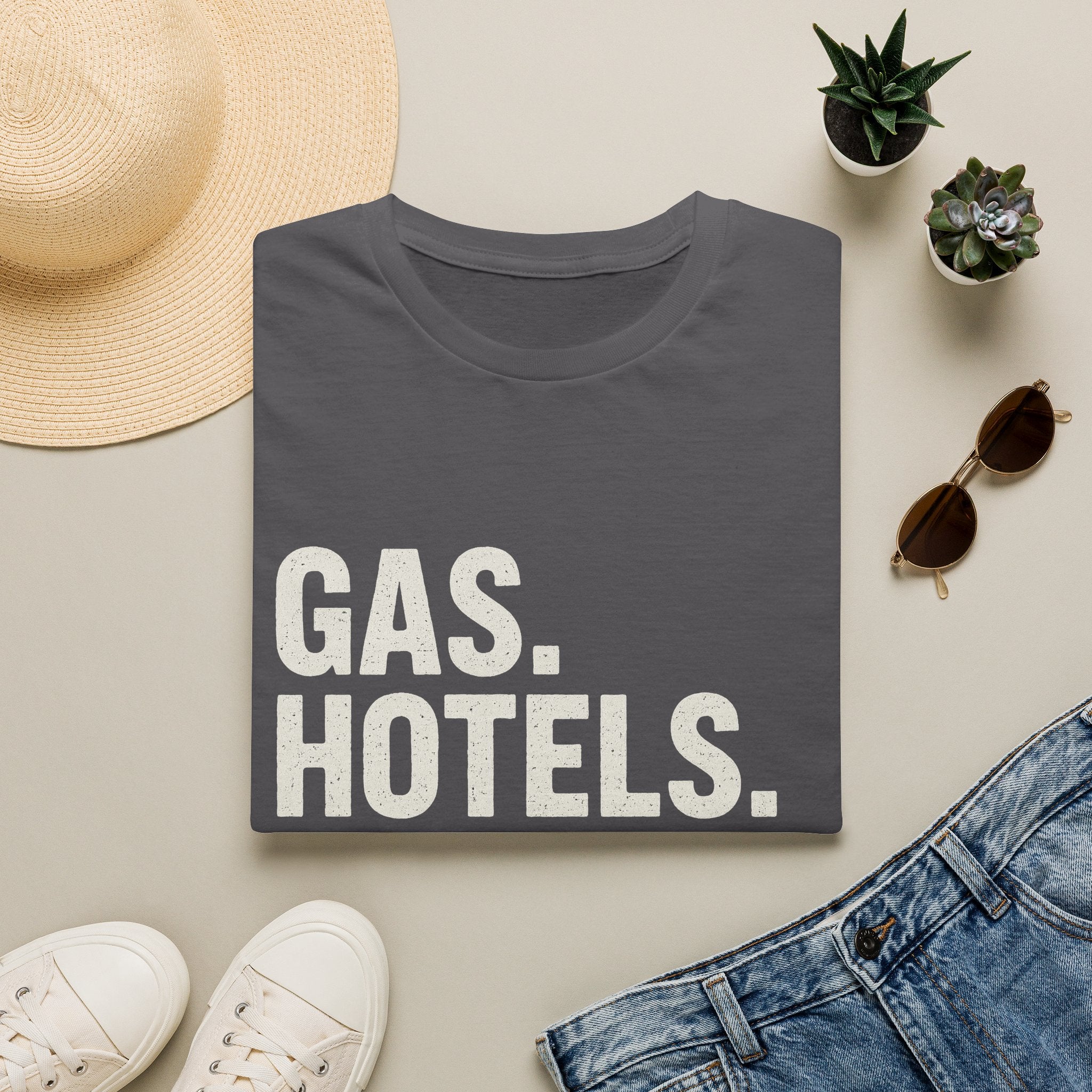 Gas. Hotels. Softball. Repeat T-Shirt