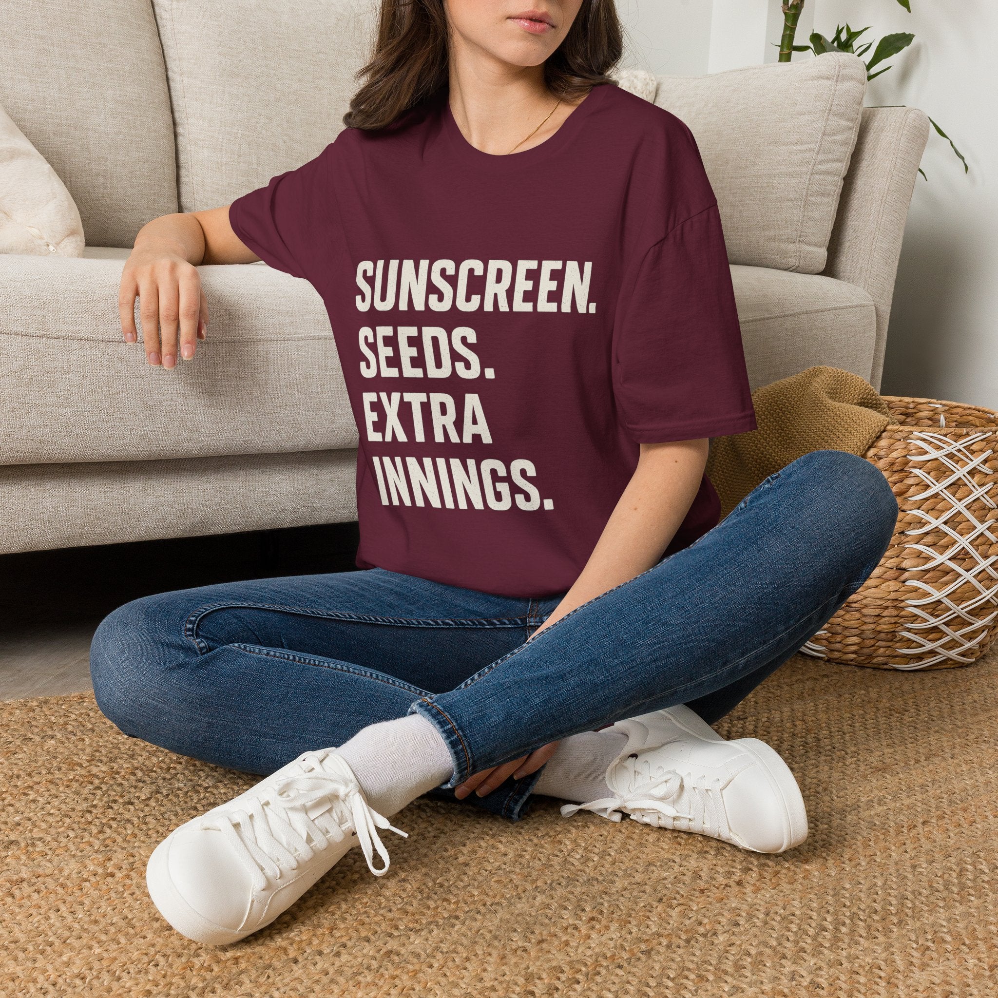 Sunscreen. Seeds. Extra Innings T-Shirt