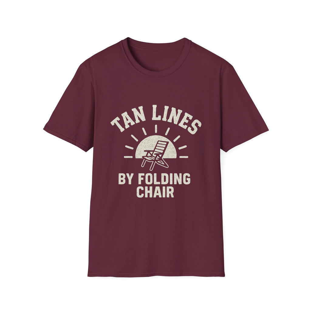 Tan Lines By Folding Chair T-Shirt
