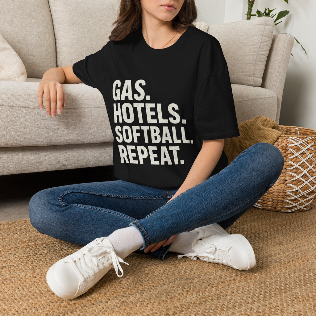 Gas. Hotels. Softball. Repeat T-Shirt