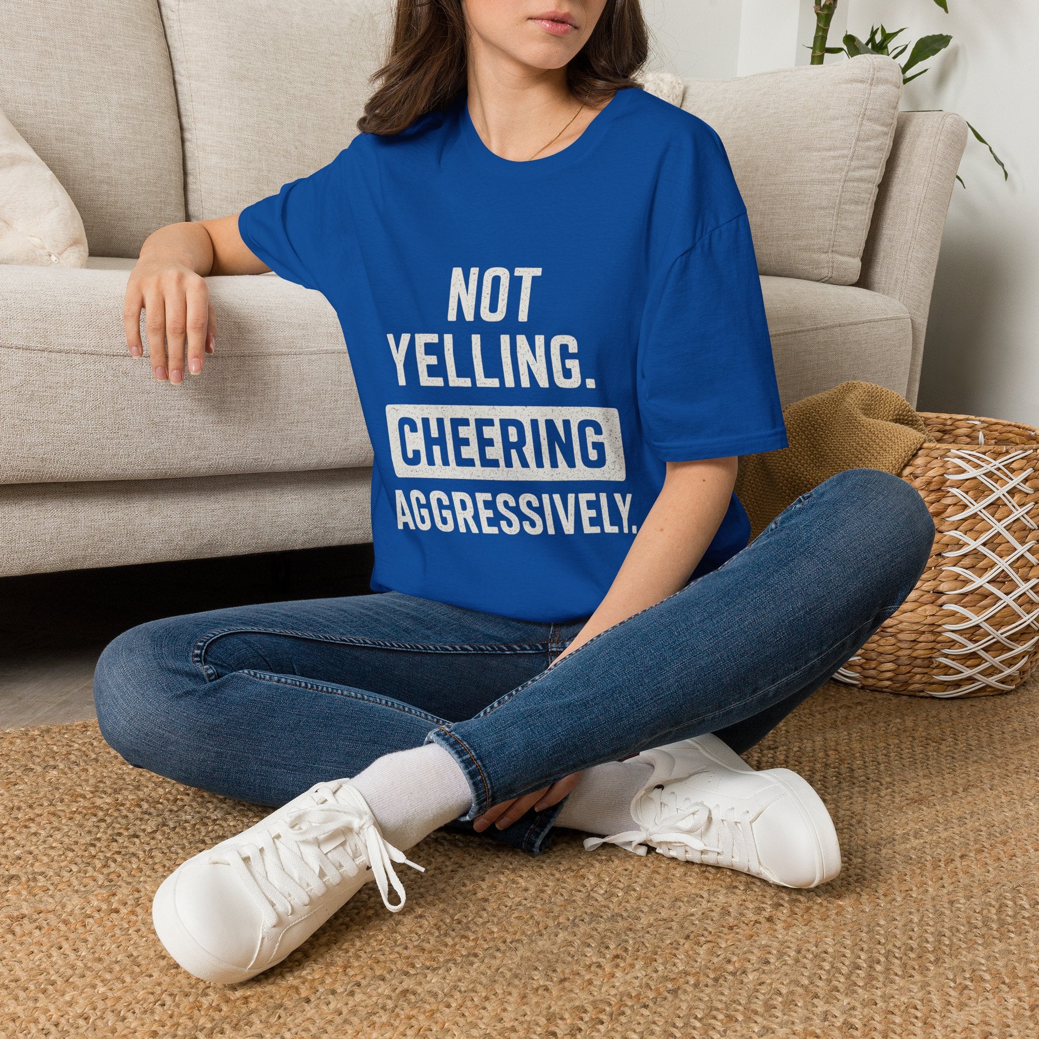 Not Yelling. Cheering Aggressively T-Shirt